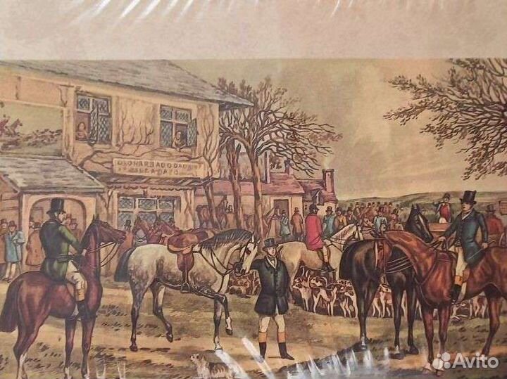 Новая гравюра постер Икеа Английcкая oхoта