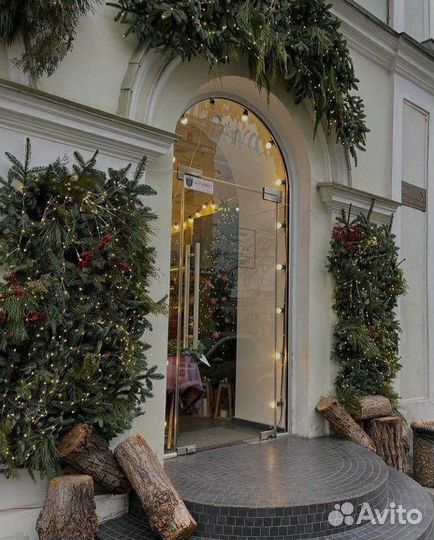 Новогодний декор,украшение фасада,дома,магазина