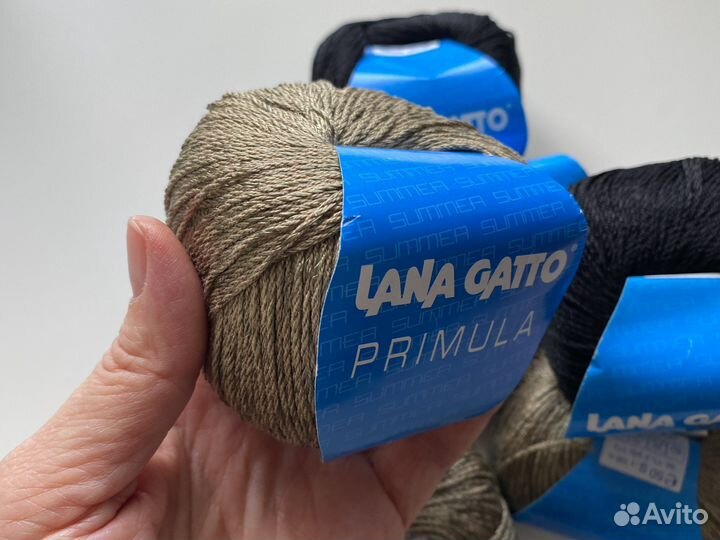 Пряжа Lana Gatto Primula- (4 беж,4чер.)