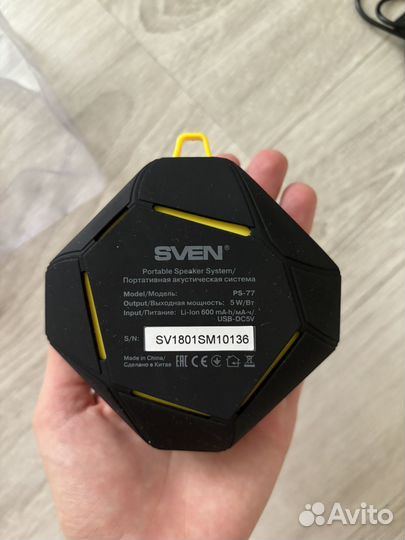 Портативная колонка bluetooth sven