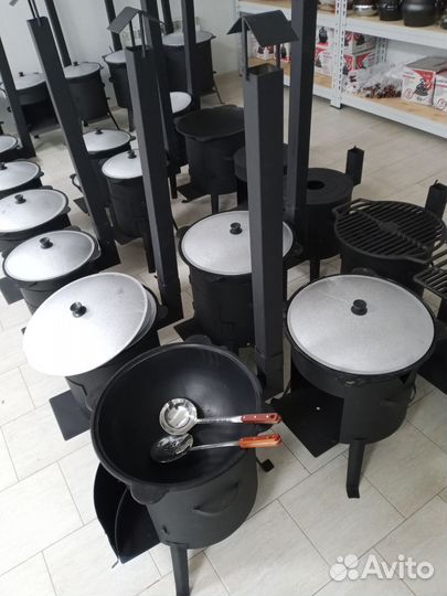 Казан 16л + печь с дымоходом