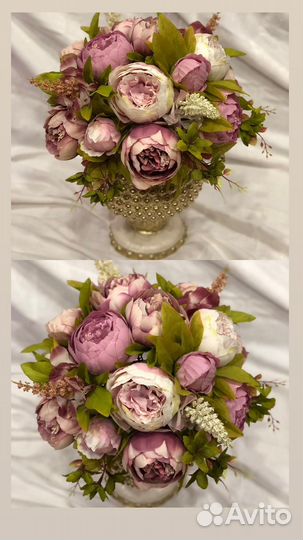Композиция из искусственных цветы для декора