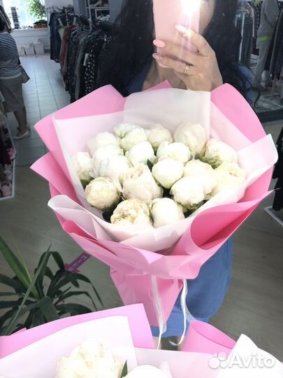 Букеты с пионами/ Букет пионов/ Доставка пионов