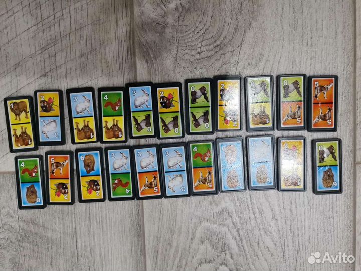 Игра для малышей домино животные