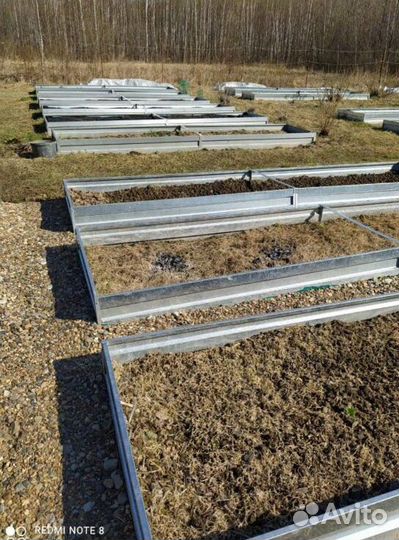 Грядка оцинкованная 1м х 6м х 22см