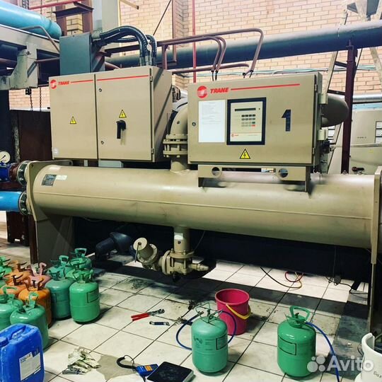 Ремонт чиллеров. Сбор и заправка фреона