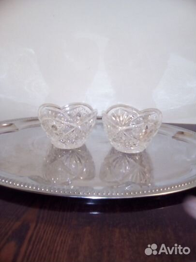 Две вазочки хрусталь СССР