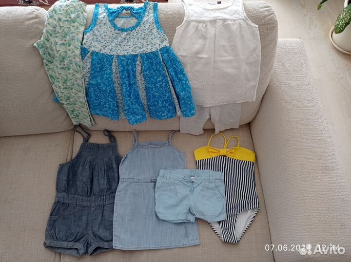 Пакет вещей для девочки на лето