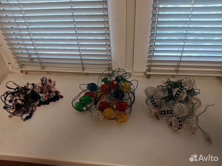 Электрическая гирлянда на ёлку СССР 3 штуки