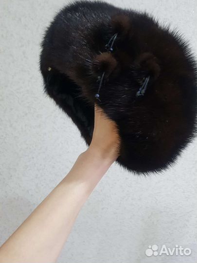 Норковый берет мягкий
