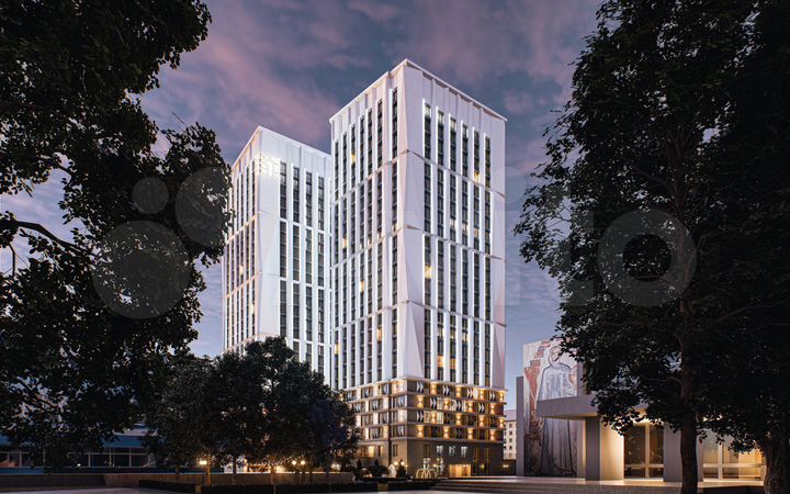 2-к. квартира, 43,6 м², 2/25 эт.