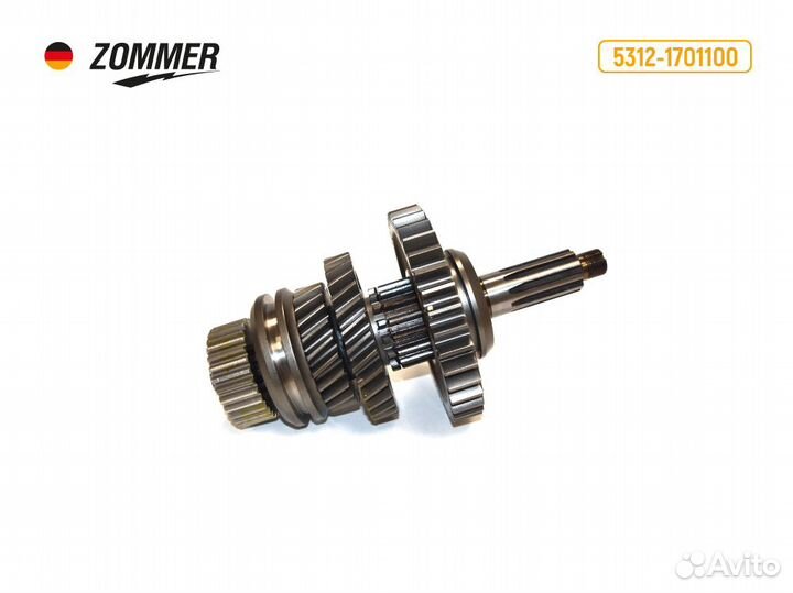 Вал вторичный кпп газ 53, 3307 в сборе zommer