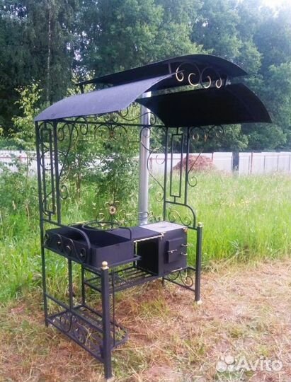 Мангал с печью