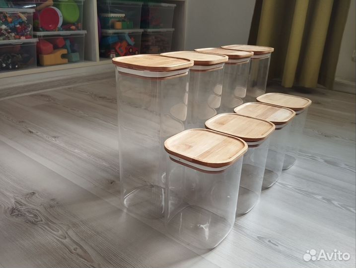 Банки для сыпучих продуктов, 8 шт