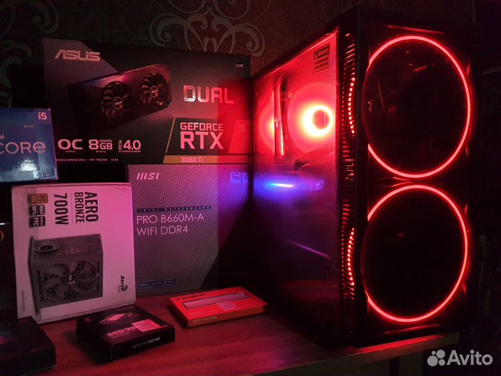 Мощный Gamemax PC Black Hole RTX3060Ti+ i5 12400