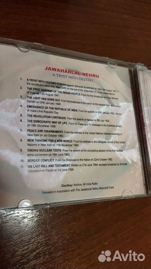 Аудио диск с речами Неру на английском