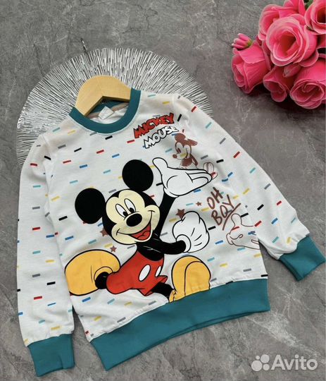 Кофта лонгслив детская хлопок disney