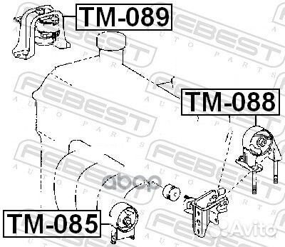 Подушка двигателя перед лев TM085 Febest
