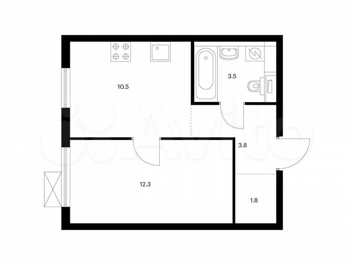 1-к. квартира, 31,9 м², 13/17 эт.