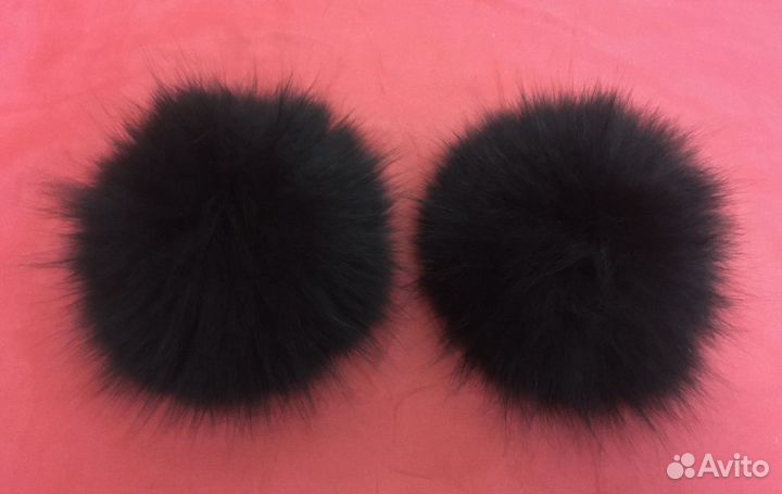 Помпоны из натурального меха