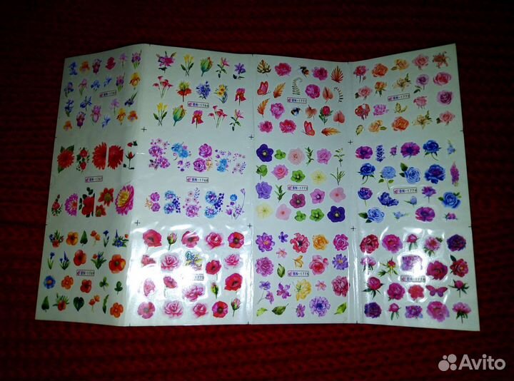 Наклейки для ногтей на воде, маникюр