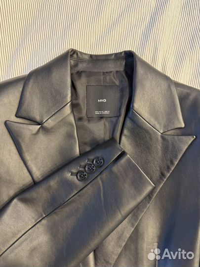 Пиджак эко кожа Mango