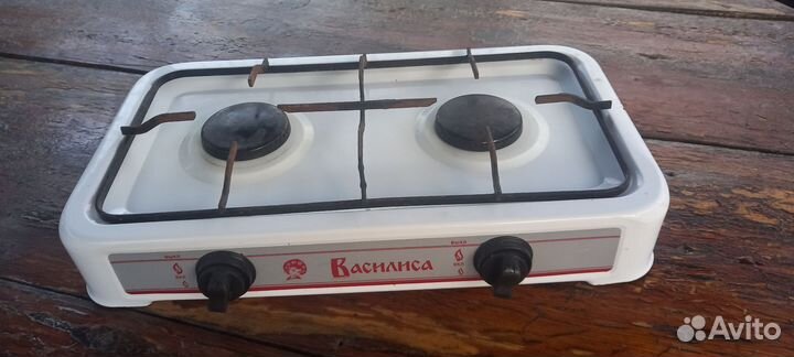 Настольная двухкомфорочная газовая плита Василиса
