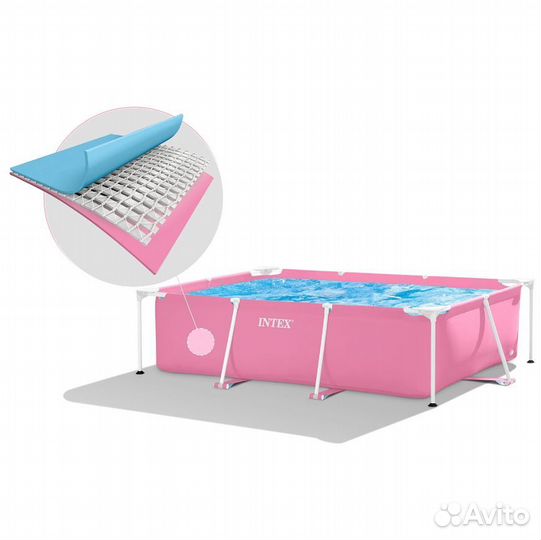28266 Intex Каркасны бассейн Pink 220х150х60.1662л