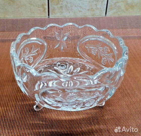 Хрустальная ваза конфетница СССР