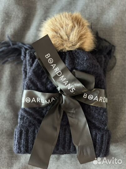 Набор шапка, шарф, митенки