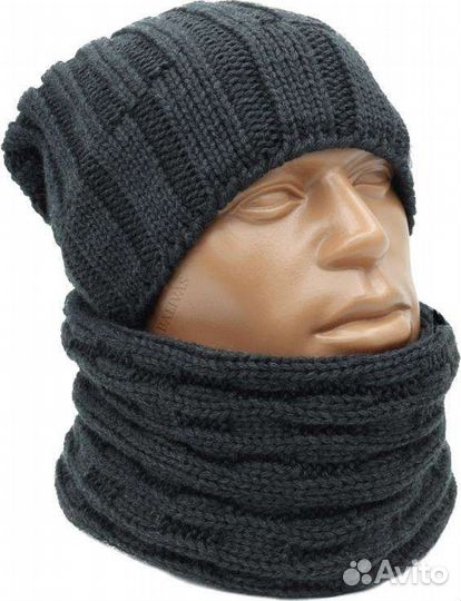 Комплект шапка и снуд зимний новый