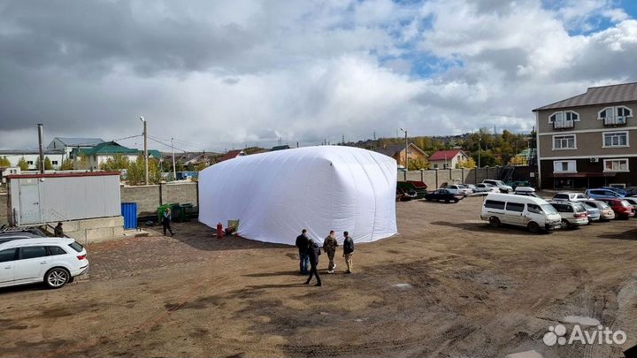 Бескаркасная палатка. Быстровозводимый ангар