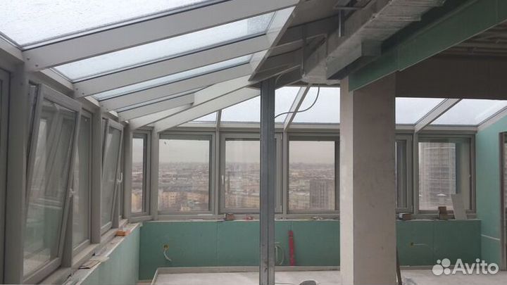 Безрамное остекление террасы