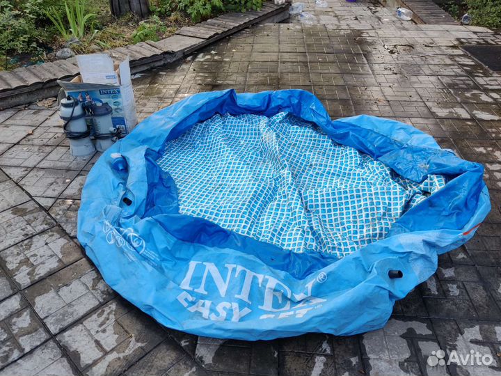 Бассейн 244х76 с защитным тентом