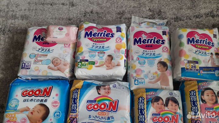 Подгузники Huggies Merries Moony Goon
