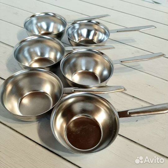 Кокотницы СССР для жюльена. 6 шт. из нерж. стали