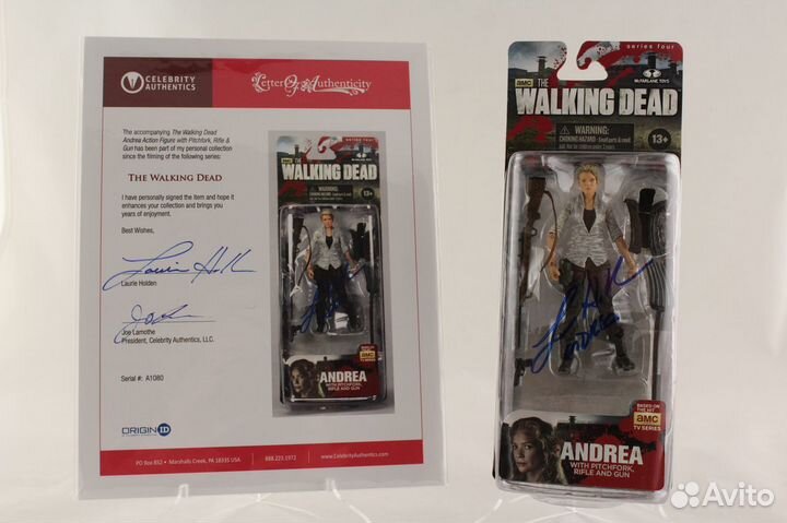 Фигурка Андреи из Ходячих Мертвецов с автографом