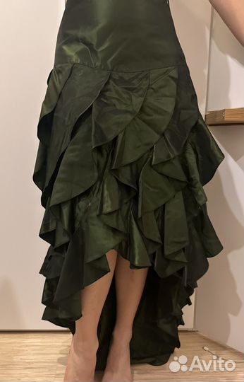 Зеленая юбка в пол birrin 38