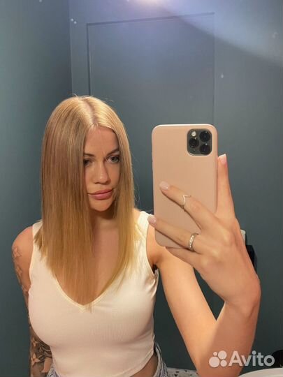 Волосы натуральные блонд