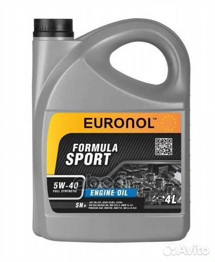 Масло моторное euronol sport formula 5W-40 4 л