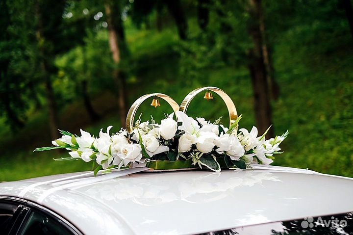 Свадебный декор на машину, украшения на авто