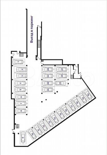 Машиноместо, 14 м²
