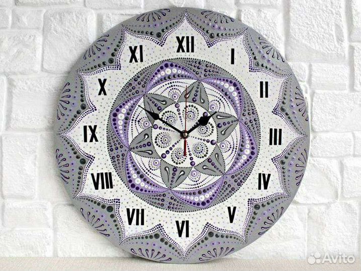 Часы настенные Мандала Ручная работа