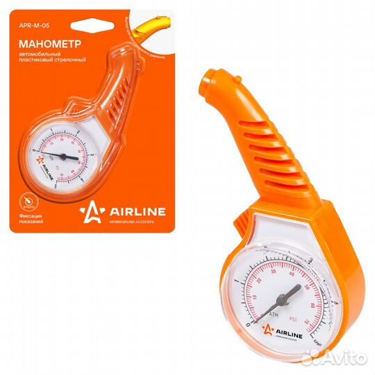Манометр стрелочный пластиковый 5 атм (apr-m-05)