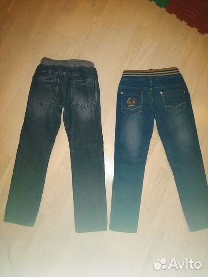 Джинсы утеплённые и лёгкие 122 (2 шт) шт