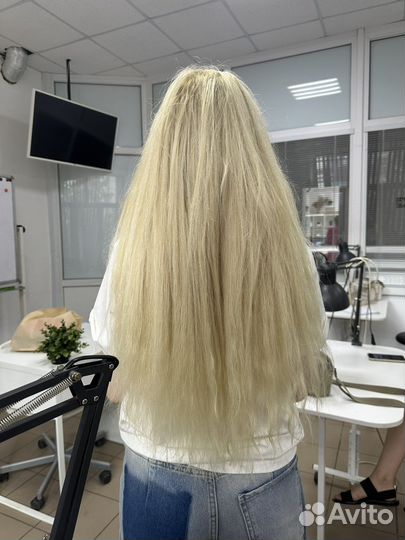 Волосы натуральные 60 см волна