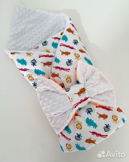 Конверт одеяло с плюшем на выписку premium