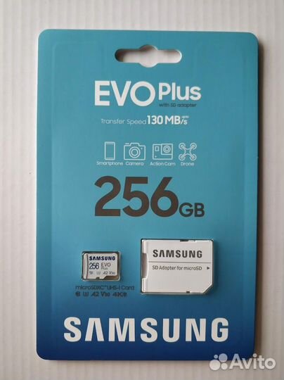 Карта памяти Micro SD Samsung 256 гб