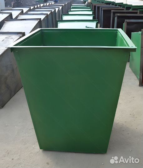 Мусорный бак металлический 0,75 м3 E8344
