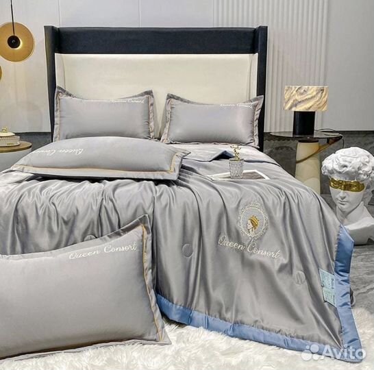 Белье постельное евро с тонким одеялом